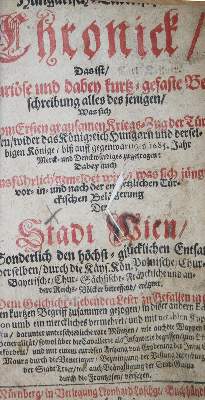 Bild Nr.1: 140-2616 Hungarisch-Türckische Chronick,: (Verschiedene Länder - Geschichte)