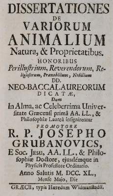 Bild Nr.1: 140-263 Grubanovics,J.: (Alte Drucke, Handschriften und Theologie)