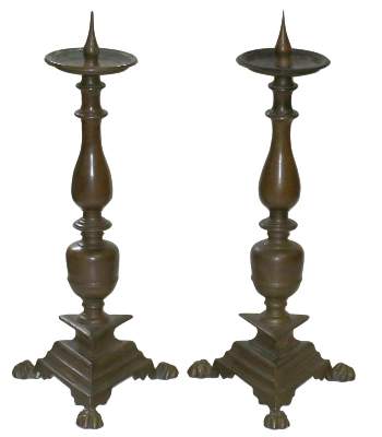Bild Nr.1: 140-2743 Paar Bronzeleuchter,: (Varia)