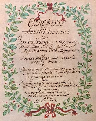 Bild Nr.2: 140-279 Ephemeris seu Annales: (Handschriften)