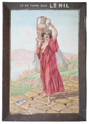 Bild Nr.1: 140-2806 Werbeschild Nil Zigaretten.: (Varia, Werbung)