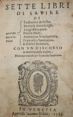 Bild Nr.1: 140-30 Ariosto,L. u.a.: (Alte Drucke, Handschriften und Theologie)