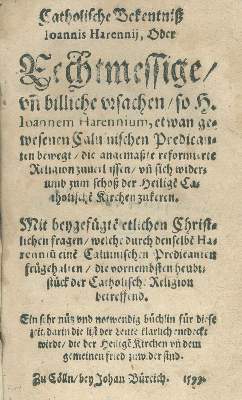 Bild Nr.1: 140-303 Harennius,J.: (Alte Drucke, Handschriften und Theologie)