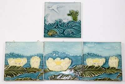 Bild Nr.2: 140-3031 Fliesenbilder Jugendstil.: (Porzellan u. Keramik, Fliesen)
