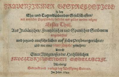 Bild Nr.2: 140-304 (Harsdörffer,G.P.).: (Alte Drucke, Handschriften und Theologie)