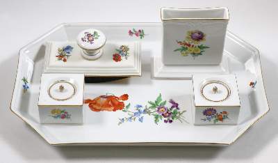 Bild Nr.1: 140-3046 Meissen Schreibgarnitur: (Porzellan u. Keramik, Meissen)