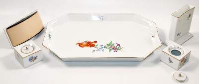 Bild Nr.2: 140-3046 Meissen Schreibgarnitur: (Porzellan u. Keramik, Meissen)