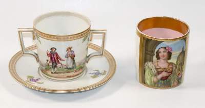 Bild Nr.1: 140-3063 Trembleuse u. Portraittasse.: (Porzellan u. Keramik)