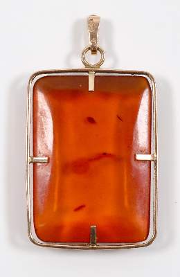 Bild Nr.1: 140-3070 Bernsteinanhänger 583 GG.: (Schmuck, Anhänger)