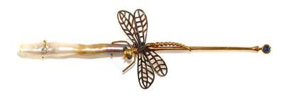 Bild Nr.1: 140-3083 Libellenbrosche 750 GG.: (Schmuck, Broschen)