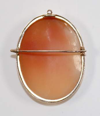 Bild Nr.2: 140-3087 Muschelkamee in 585 GG: (Schmuck, Broschen)