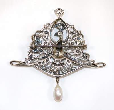 Bild Nr.2: 140-3088 Pfauenbrosche: (Schmuck, Broschen)