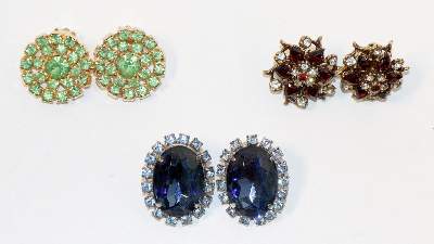 Bild Nr.2: 140-3131 Modeschmuck Ohrschmuck.: (Schmuck, Modeschmuck, 40er-50er Jahre)