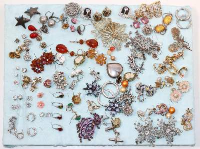 Bild Nr.5: 140-3131 Modeschmuck Ohrschmuck.: (Schmuck, Modeschmuck, 40er-50er Jahre)