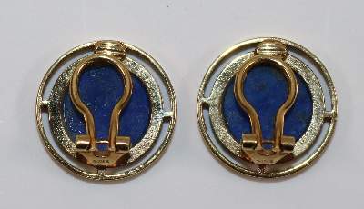 Bild Nr.2: 140-3138 Ohrclips mit Lapislazuli,: (Schmuck, Ohrringe)