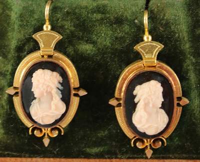 Bild Nr.2: 140-3142 Prächtige Kameenohrringe: (Schmuck, Ohrringe)