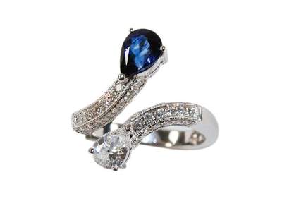 Bild Nr.1: 140-3149 Brillant- Saphirring.: (Schmuck, Ringe)