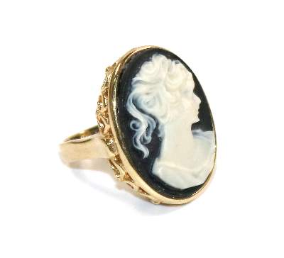 Bild Nr.1: 140-3156 Kameenring Gelbgold 18k.: (Schmuck, Ringe)