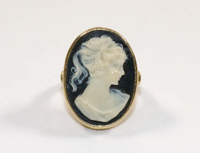Bild Nr.2: 140-3156 Kameenring Gelbgold 18k.: (Schmuck, Ringe)