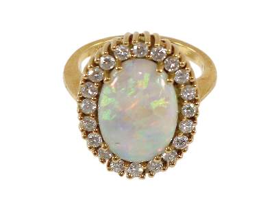 Bild Nr.1: 140-3159 Opalring mit 20: (Schmuck, Ringe)