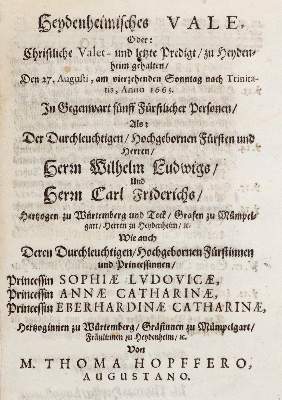 Bild Nr.1: 140-319 (Hopffer,T.).: (Alte Drucke, Handschriften und Theologie)