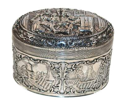 Bild Nr.1: 140-3190 Tabaksdose: (Silber, Dosen)