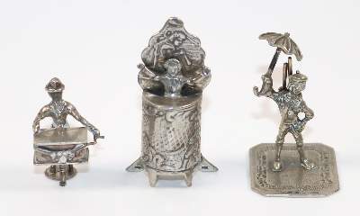 Bild Nr.1: 140-3204 Drehorgelspieler,: (Silber, Miniaturen)