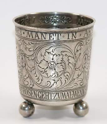 Bild Nr.1: 140-3231 Münzbecher mit Martin Luther: (Silber)