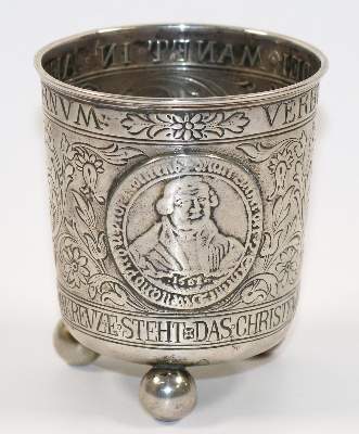 Bild Nr.2: 140-3231 Münzbecher mit Martin Luther: (Silber)