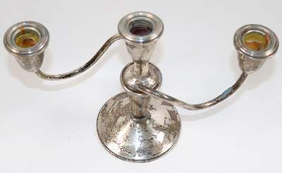 Bild Nr.2: 140-3251 Silber Kerzenleuchter: (Silber, Tischdekoration)