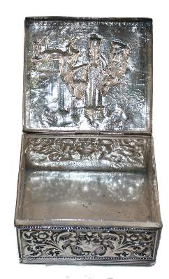Bild Nr.2: 140-3268 Zigarettendose: (Silber, Zigarettendosen)
