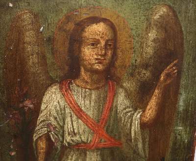 Bild Nr.6: 140-3282 Hausaltar Tryptichon.: (Skulpturen - Plastiken, Religiöse Volkskunst)