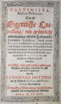 Bild Nr.1: 140-329 Hutter,L.: (Alte Drucke, Handschriften und Theologie)