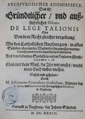 Bild Nr.1: 140-33 Göbel,J.C.: (Augsburg)