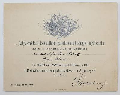 Bild Nr.2: 140-3426 Einladungskarten.: (Varia, Hofbälle)