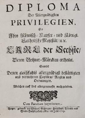 Bild Nr.1: 140-354 Karl VI.: (Alte Drucke, Handschriften und Theologie)