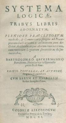 Bild Nr.1: 140-357 Keckermann,B.: (Alte Drucke, Handschriften und Theologie)