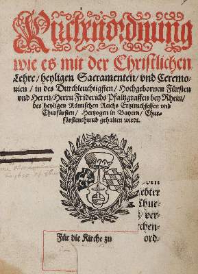Bild Nr.1: 140-361 Kirchenordnung,: (Alte Drucke, Handschriften und Theologie)