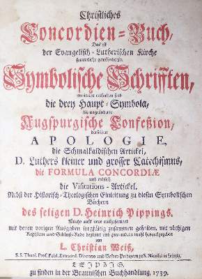Bild Nr.1: 140-369 Konkordienbuch.: (Alte Drucke, Handschriften und Theologie)