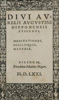 Bild Nr.1: 140-37 Augustinus,A.: (Alte Drucke, Handschriften und Theologie)