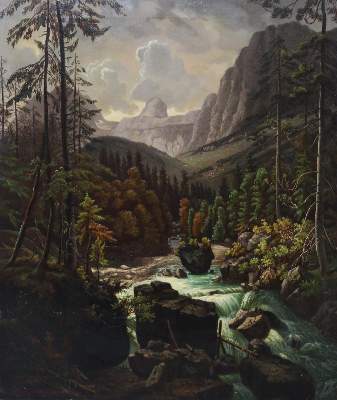 Bild Nr.1: 140-3780 Alpenlandschaften,: (Künstlergraphik)