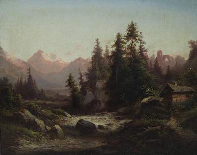 Bild Nr.2: 140-3780 Alpenlandschaften,: (Künstlergraphik)