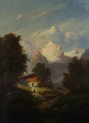 Bild Nr.5: 140-3780 Alpenlandschaften,: (Künstlergraphik)