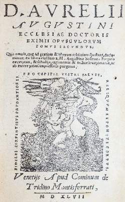Bild Nr.1: 140-38 Augustinus,A.: (Alte Drucke, Handschriften und Theologie)