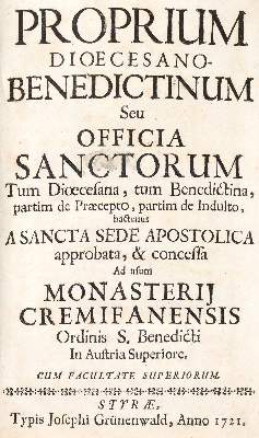 Bild Nr.1: 140-385 Kremsmünster.: (Alte Drucke, Handschriften und Theologie)