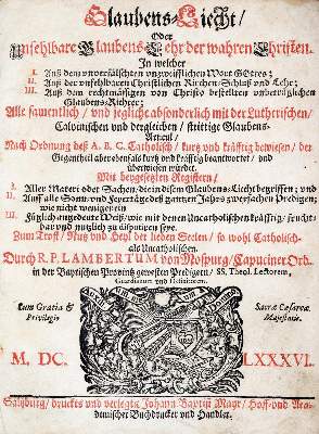 Bild Nr.1: 140-393 Lambert von Moosburg.: (Alte Drucke, Handschriften und Theologie)