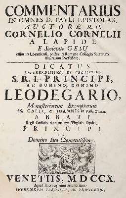 Bild Nr.1: 140-396 Lapide,C. (d.i. C. van den Steen).: (Alte Drucke, Handschriften und Theologie)