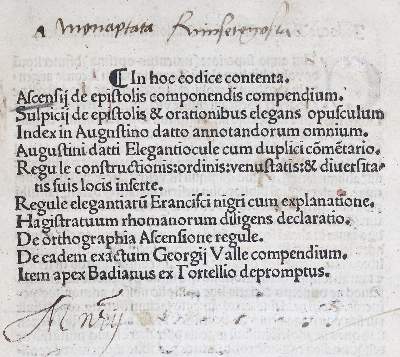 Bild Nr.1: 140-40 Badius,A.J.: (Alte Drucke, Handschriften und Theologie)