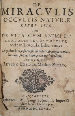 Bild Nr.1: 140-402 Lemnius,L.: (Alte Drucke, Handschriften und Theologie)