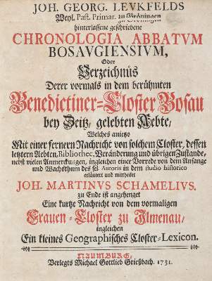 Bild Nr.1: 140-405 Leuckfeld,J.G.: (Alte Drucke, Handschriften und Theologie)